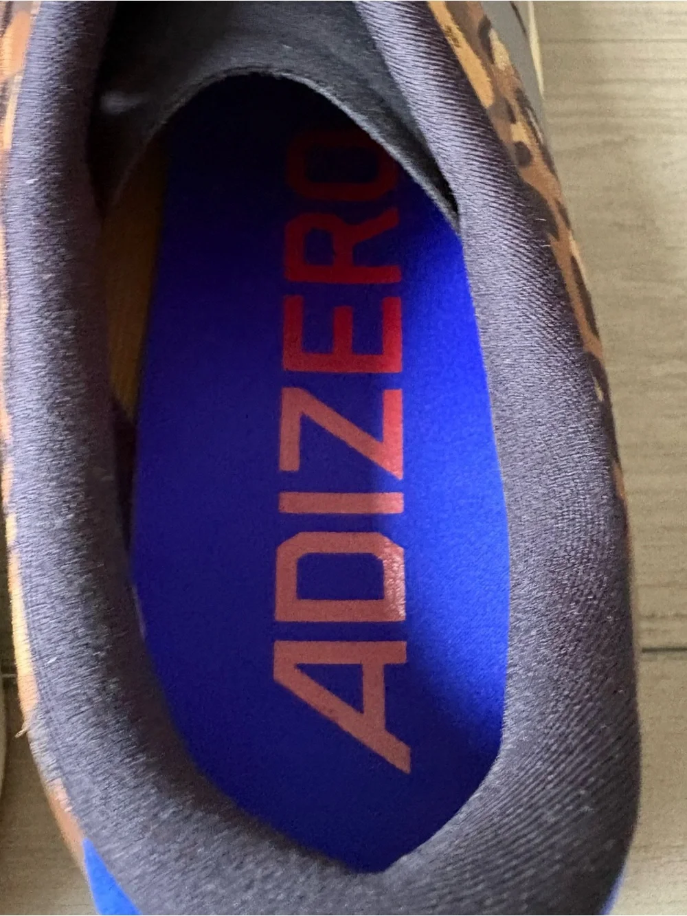 Adidas adiZero Evo SL “Preloved Brown” Leopard Running Shoes JS4493 Men’s 13